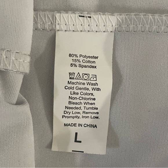 Women’s High Waisted Metallic Silver Flare Disco Pants - Size Large - Picture 5 of 5